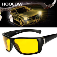Load image into Gallery viewer, HOOLDW Men&#39;s Night Vision Sunglasses Square Polarized Sun glasses Yellow Lens Night Driving Anti-glare Goggles Glasses Eyewears