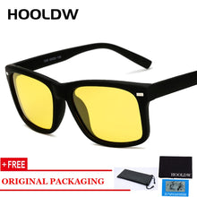Load image into Gallery viewer, HOOLDW Men&#39;s Night Vision Sunglasses Square Polarized Sun glasses Yellow Lens Night Driving Anti-glare Goggles Glasses Eyewears