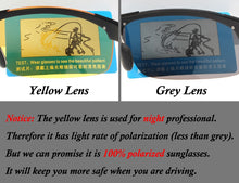 Load image into Gallery viewer, HOOLDW Men&#39;s Night Vision Sunglasses Square Polarized Sun glasses Yellow Lens Night Driving Anti-glare Goggles Glasses Eyewears
