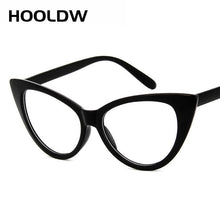 Load image into Gallery viewer, HOOLDW Cat Eye Glasses Frame Women Brand Designer Cat eye Optical Eyeglasses Ladies Retro Clear Eyewear