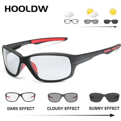 HOOLDW Occhiali da sole fotocromatici Occhiali da sole polarizzati Chameleon Occhiali da sole cambianti da uomo Occhiali da guida per guida notturna Occhiali da sole 