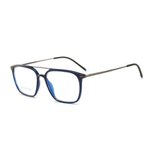 Load image into Gallery viewer, HOTOCHKI Men and Women Square Flat Eyeglasses Lightweight Plastic Steel Spectacles Frames Double Beam Spring Spectacle Frame