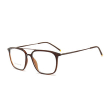 Load image into Gallery viewer, HOTOCHKI Men and Women Square Flat Eyeglasses Lightweight Plastic Steel Spectacles Frames Double Beam Spring Spectacle Frame
