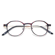 Load image into Gallery viewer, HOTOCHKI Men and Women Vintage Flat Eyeglasses Lightweight Plastic Steel Spectacles Frames Spring Spectacle Frame