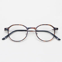 Load image into Gallery viewer, HOTOCHKI Men and Women Vintage Flat Eyeglasses Lightweight Plastic Steel Spectacles Frames Spring Spectacle Frame