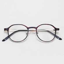Load image into Gallery viewer, HOTOCHKI Men and Women Vintage Flat Eyeglasses Lightweight Plastic Steel Spectacles Frames Spring Spectacle Frame