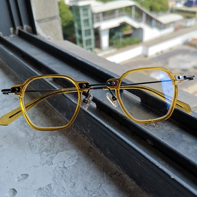 HP 504 Yellow Acetate Reading Glasses 2023 Optical Frames Women Woman Spectacle Eyewear Man Male Myopia Prescription Lens