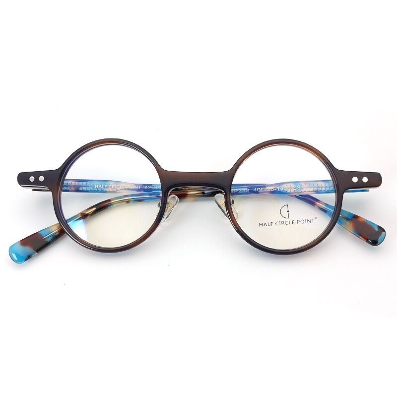 HP238 Acetate Glasses Frame Men Women Handmade Vintage Round 2023 Optical Myopia Prescription Eyeglasses Retro Clear Eyewear
