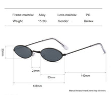 Load image into Gallery viewer, Small Frame Black Shades Round Sunglasses Women Oval Brand Designer Vintage Fashion Pink Sun Glasses Female Oculos De Sol