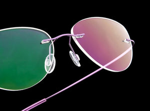 Cat eye women Titanium Alloy Rimless myopia glasses Nearsighted Glasses prescription glasses pink -0.50 -0.75 -1.25 to -6.00