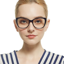 Load image into Gallery viewer, Ralferty  Luxury Eye Glasses Women Cat Eye Frame Eyeglasses TR90 Clear Lens With Spring Leg Optic Spectacle Eyewear F93331
