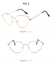 Carica l&#39;immagine nel visualizzatore di Gallery, Cat Eye glasses Frame Women Fashion Clear glasses Lens Myopia Optical Glasses Frame oculos feminino occhiali da vista donna