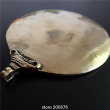 Load image into Gallery viewer, TBP072 Fine Quality Tibet Old Brass Golden JiuGong Bagua waist tag Tibetan Man Big Amulet Pendant 75mm Chinese Fengshui