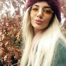 Load image into Gallery viewer, 2022 Ladies hexagon sunglasse  metal Women Brand Designer Fashion Rimless  Clear Ocean Lenses Sun Glasses  UV400