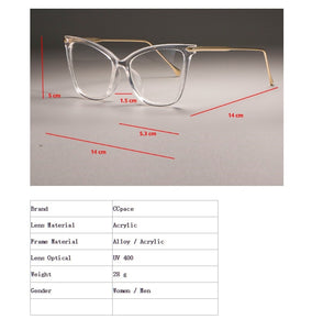 Lady Cat Eye Glasses Frames For Women Sexy Oversized Metal Frame Designer Optical EyeGlasses Eyewear