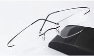 Load image into Gallery viewer, Cat eye women Titanium Alloy Rimless myopia glasses Nearsighted Glasses prescription glasses pink -0.50 -0.75 -1.25 to -6.00