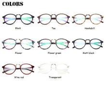 Carica l&#39;immagine nel visualizzatore di Gallery, Transparent round glasses clear frame Women Spectacle myopia glasses  Men EyeGlasses Frame nerd optical frames clear