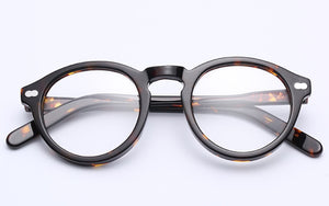 Smalj Round Handmade Acetate Frame Women eyeglasses Men Goggles Optical Spectacle Demi Myopia Optical Spectacle Myopia