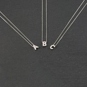 Fashion Gold Chain Initial Charms Necklace Pendant Metal Letters For Jewelry Cut Letters Single Name Necklaces