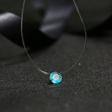 Carica l&#39;immagine nel visualizzatore di Gallery, Fashion Shiny Crystal Necklace Zircon Pendant Transparent Fishing Line Invisible Ladies Necklace Jewelry Clavicle Chain Chocker