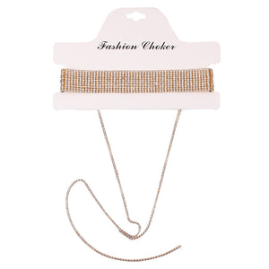 2020 Rhinestone Choker Necklace Crystal Gem Luxury Collar Chain Necklaces Set Chunky Y Necklace Women Neck jewelry Accessories