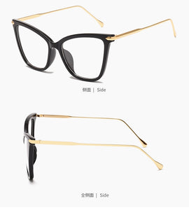 Cat Eye Glasses Frames Women  Brand Design transparent Glsses Frame for men Big frame Eyeglasses female clear lens Spectacle