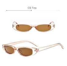 Load image into Gallery viewer, YOOSKE Vintage Rectangle Sunglasses Women Cat Eye Designer Ladies Small Frame Black Red Sun Glasses Brand Retro Skinny Eyewear