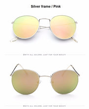 Load image into Gallery viewer, 2022 Retro Round Sunglasses Women Brand Designer Sun Glasses For Women Alloy Mirror Sunglasses Ray Female Oculos De Sol