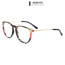 Load image into Gallery viewer, Gmei Optical Floral Round Women Glasses Frames Brand Designer Prescription Eyeglasses Optical Frame Eyewear H8039