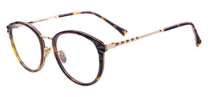 Women Metal Plastic Fashion Eyeglasses Round Vintage Glasses Frame For Prescription Lenses Myopia Reading Progressive
