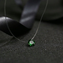 Carica l&#39;immagine nel visualizzatore di Gallery, Fashion Shiny Crystal Necklace Zircon Pendant Transparent Fishing Line Invisible Ladies Necklace Jewelry Clavicle Chain Chocker