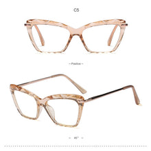 Load image into Gallery viewer, Women Metal Legs Brand Designer Eyeglasses Optical Acetate Rim Spectacles for Women Eyewear Glasses Frame Fashion Styles
