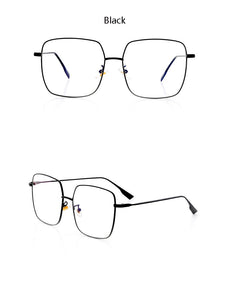 Big Frame Glasses Female Oversized Square Eyeglasses Gold Spectacles Frame Clear Lens Eyewear Optical Myopia Nerd Glasses