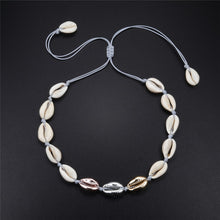 Load image into Gallery viewer, New Boho Shells Neckalce Women Summer Beach Conch Shell Choker Black White Rope Collar Chain Natural Seashell Necklaces Jewelry