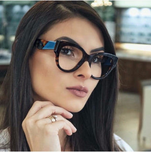 Female Cat Eye Glasses Spectacle Frame Women Eyeglasses Computer Myopia Vintage Ladies Eyewear Clear Lens Glasses
