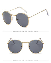 Load image into Gallery viewer, Retro oval sunglasses Women/Men  brand designer vintage small black Red Yellow  shades sun glasses Oculos De Sol