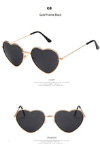 Carica l'immagine nel visualizzatore di Gallery, Heart Shaped Sunglasses metal Women Brand Designer Fashion  LOVE Clear Ocean Lenses Sun Glasses Oculos UV400