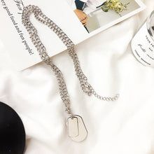 Load image into Gallery viewer, Girl Gift Metal Silver Color Cross Pendants Necklace For Women Men  Jewelry Geometric Rectangle Clavicle Chain Necklace