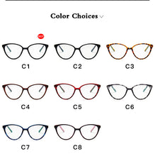 Carica l&#39;immagine nel visualizzatore di Gallery, College Style Cat Eye Eyeglasses Frame Eye Glasses Frames For Women Clear Lens Fake/Transparent Glasses Frame