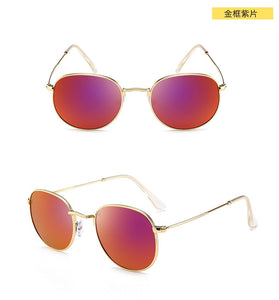 Luxury Sunglasses Women/Men Brand Designer Glasses Lady Oval Sun Glasses Small Metal Frame  Oculos De Sol Gafas