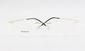 Rimless Glasses Frame Women Titanium Ultralight Eyeglasses Prescription Frameless Cat Eye Eyewear Myopia Optical Frame