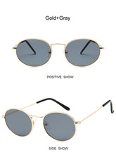 Load image into Gallery viewer, Retro Round Pink Sunglasses Women Brand Designer Sun Glasses For Women Alloy Mirror Female Oculos De Sol Brown