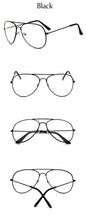 Load image into Gallery viewer, transparent women&#39;s glasses pilot glasses black frame  Spectacle Frame Clear Lens Fake Glasses feminino oculos eyeglasses
