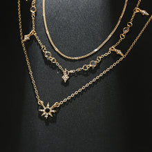 Load image into Gallery viewer, Tocona Charm Shiny Gem Crystal Star Bead Chain Tassel Pendant Multilayer Clavicle Neckace Women Boho Gold Party Jewelry Gift6568
