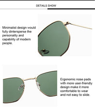 Load image into Gallery viewer, Small Polygonal Metal Sunglasses Women Brand Designer Vintage Sun Glasses Female Oval Retro Eyewear UV400