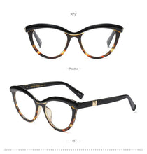 Load image into Gallery viewer, Women Metal Legs Designer Optical Eyeglasses Prescription Acetate Rim Spectacles for Women Eyewear Glasses Frame Fashion Styles