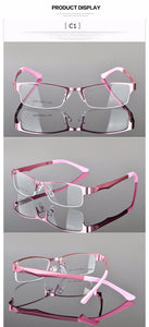Reven Jate Half Rimless Eyeglasses Frame Optical Prescription Semi-Rim Glasses Frame For Women's Eyewear Female Armacao Oculos