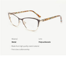 Load image into Gallery viewer, Metal Women Fashion Cat Eye Eyeglasses Frame Optical Glasses Frames Retro Eyeglasses Transparent Computer Glasses For Women