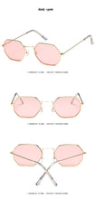 Load image into Gallery viewer, 2022 Ladies hexagon sunglasse  metal Women Brand Designer Fashion Rimless  Clear Ocean Lenses Sun Glasses  UV400