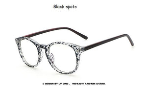 Spectacle Classic Women Round Eyeglasses Frame Brand Designer Men Nail Decoration Optical Glasses Reading Glasses